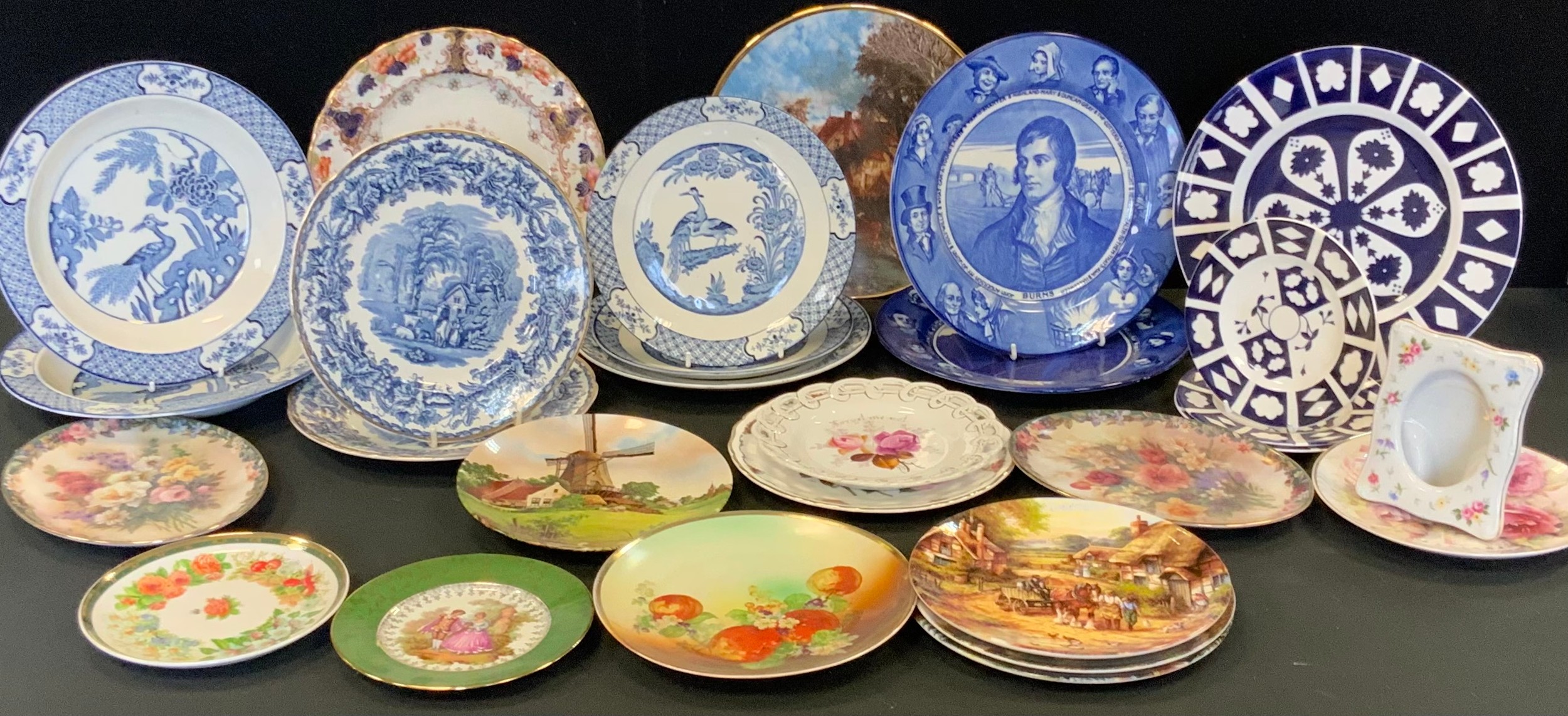 Collectors Plates - Wedgwood Country Days; Royal Albert Queen Elizabeth Rose; Royal Doulton Robert