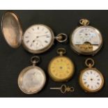 A Victorian silver hunter cased pocket watch, G E Frodsham, 54 Piccadilly, London, white enamel