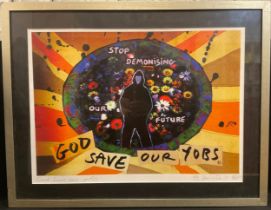 James Reid, by and after, ‘God Save our Yobs’, signed, titled, and numbered 26/100 in pencil to