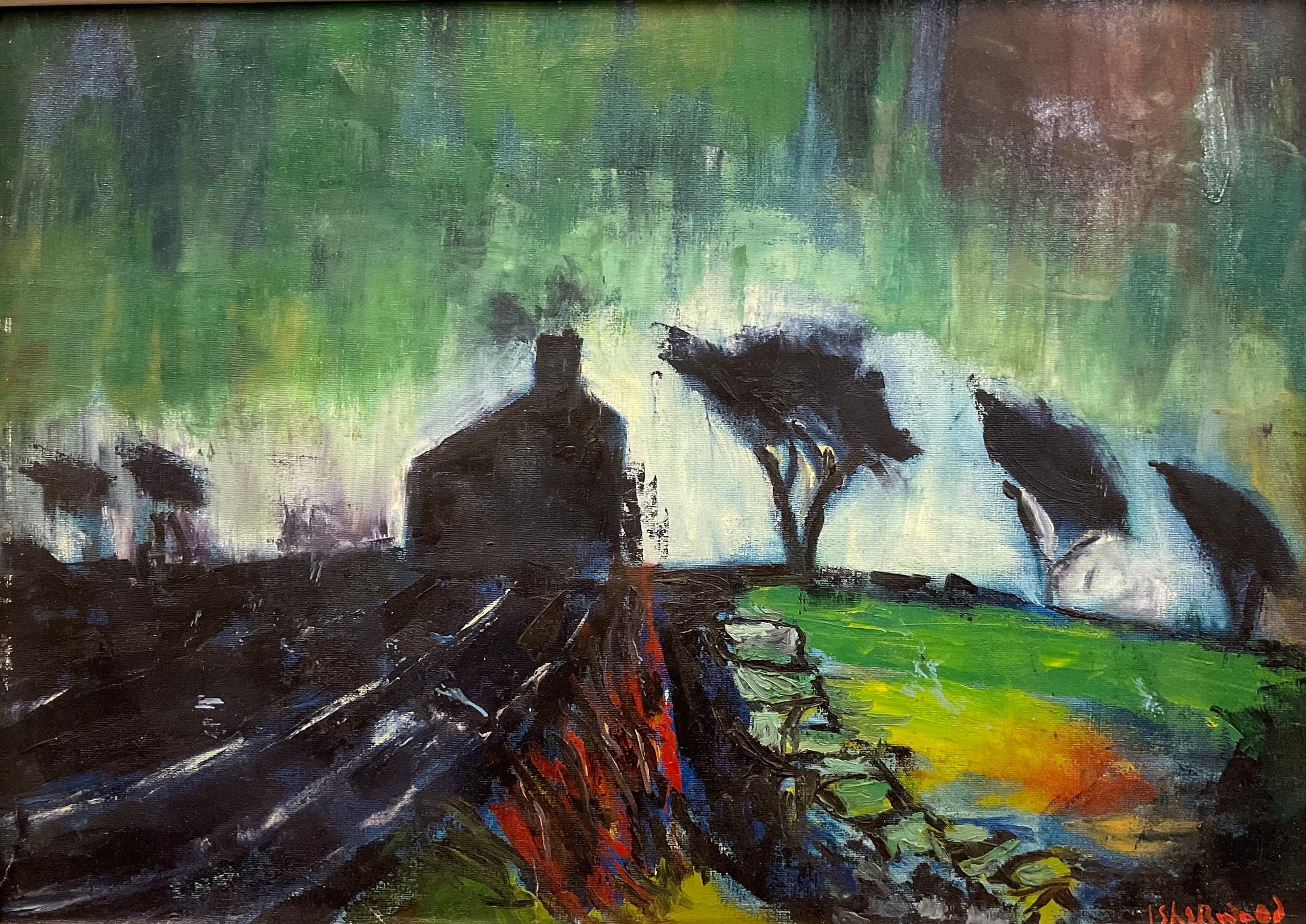 Isherwood, manner of, 'Before The Storm' bears signature, oil on board, 31cm x 44cm - Image 2 of 4