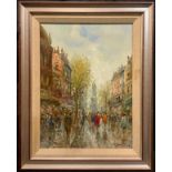 French school, mid 20th century, in the style of Antoine Blanchard, 'Place de la Republique, Paris',