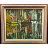 John Marshall (20th century) Reflections signed, oil on canvas, 50cm x 59cm