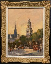 Charles Smith Impressionist, London signed, oil on board, 39cm x 28cm
