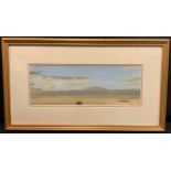 Alan Ingham, (1932-2002), ‘Breaking Dawn’, signed, watercolour, 13cm x 36.5cm.
