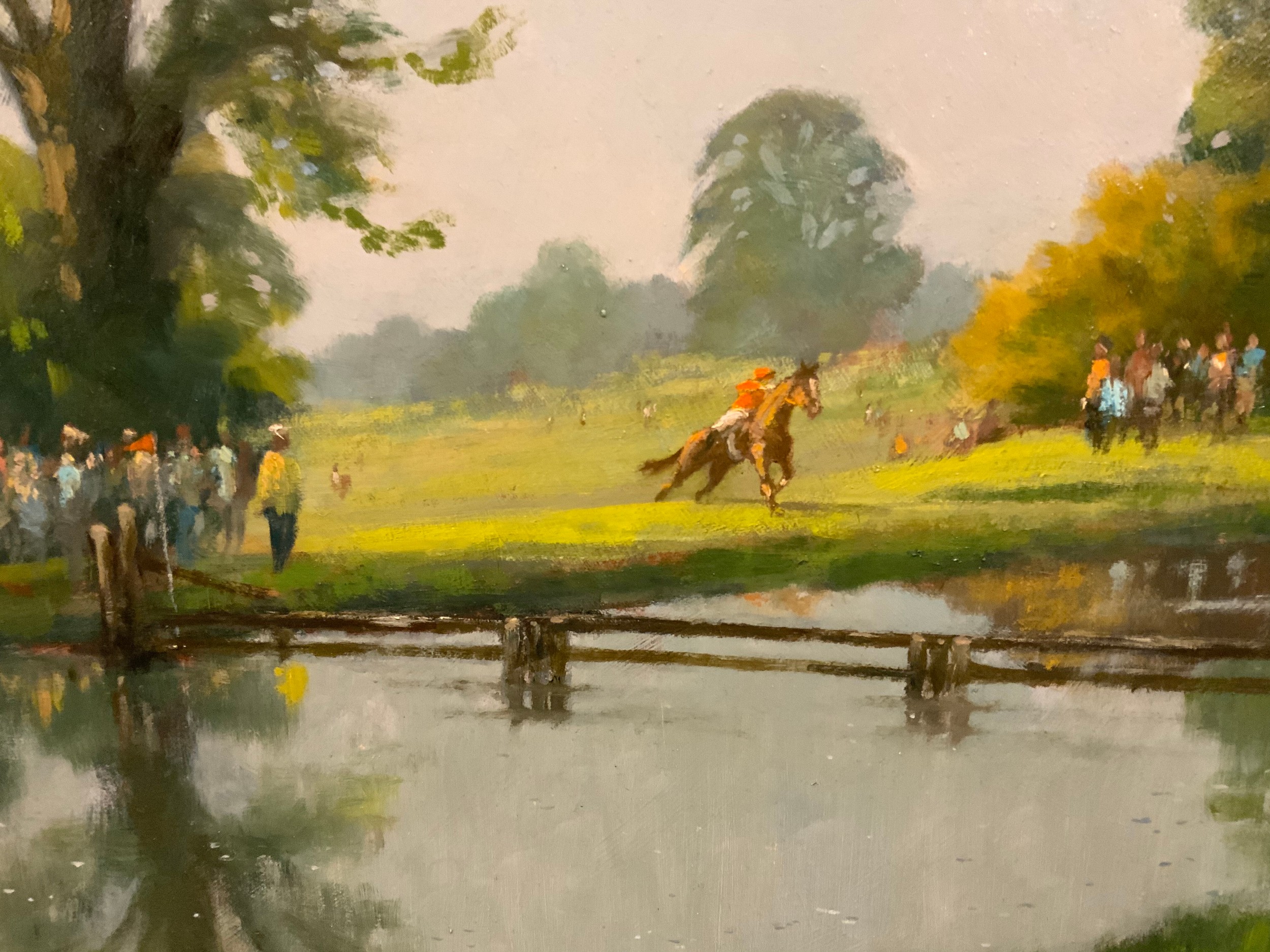 William Burns, FRSA, FSAI, (1923-2010), 'Approaching the Ice Pond, Chatsworth', signed, oil on - Image 2 of 4