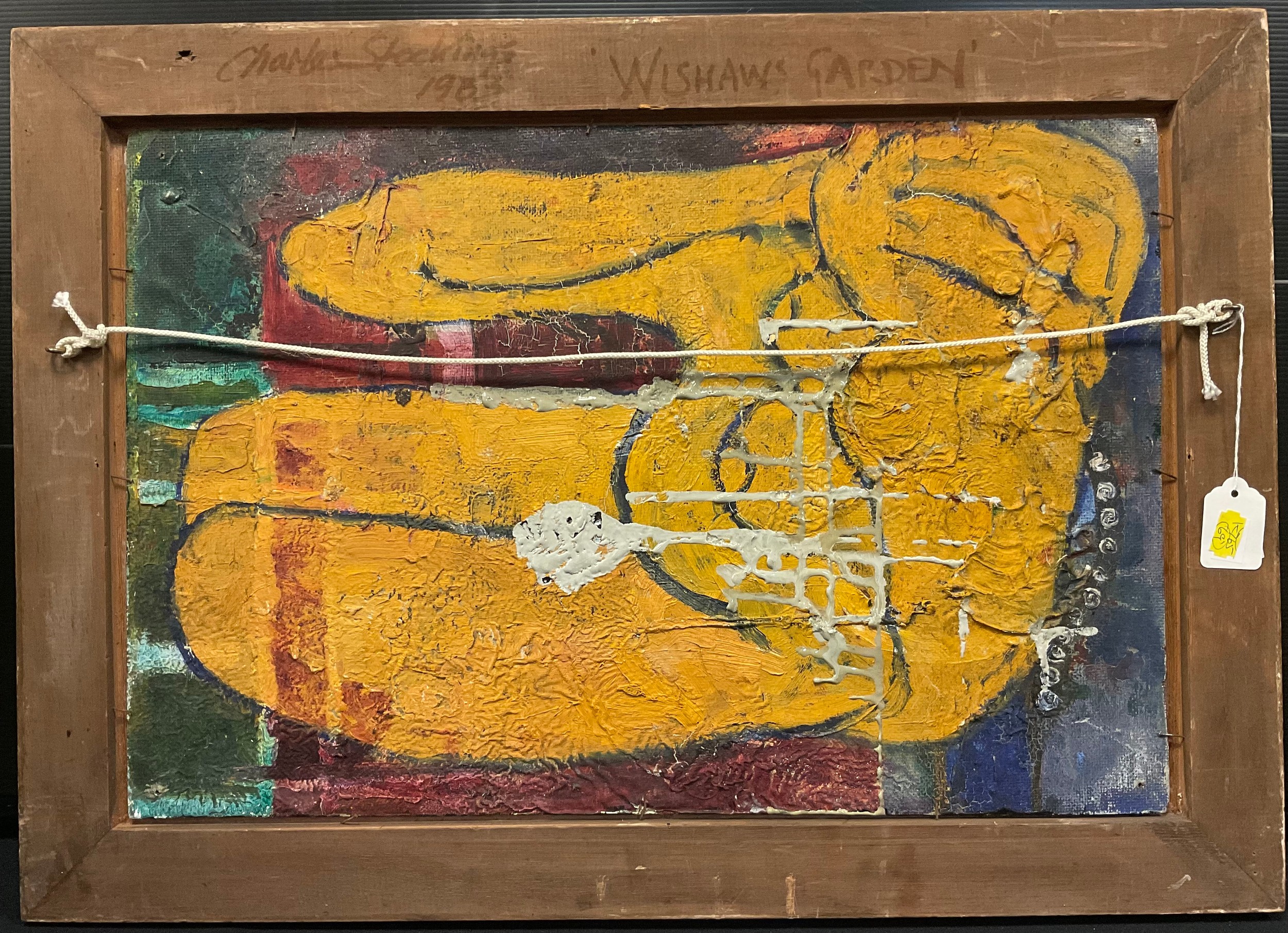 Charles Stockings (20th century) Abstract School, Wishaws Garden signed, dated 1983 and titled to - Image 3 of 3