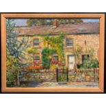 Jordi Nunez Segura (Spanish, bn. 1932), 'Dairy cottage, Baslow, Derbyshire', signed, oil on