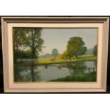 William Burns, FRSA, FSAI, (1923-2010), 'Approaching the Ice Pond, Chatsworth', signed, oil on