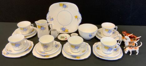 Ceramics - Beswick models, Fox, four Hounds; Windsor china tea set, for six etc