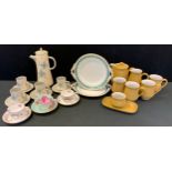 Tableware - Boulton west country coffee set, for four; Denby Stoneware; Paragon etc