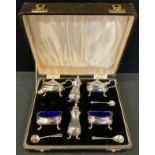 A George VI silver six piece crust set, William Suckling Ltd, 1939-41, 258g cased