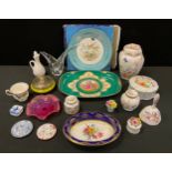 Ceramics & Glass - Aynsley Cottage Garden ginger jar and cover; Trinket boxes; Royal Albert