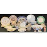 Ceramics - an early 20th century part tea set; other tableware; Royal Worcester Fleuri pattern