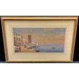 Charles Rowbotham (1856 - 1921) Mediterranean Coast signed and dated 1878, watercolour and