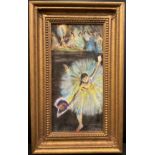 Impressionist School Fin d'Arabesque titled, dated 1877, pastel, 38cm x 18cm