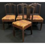A set of four Victorian mahogany dining chairs, (4).