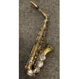 An Amati Corton Alto Saxophone, cased.