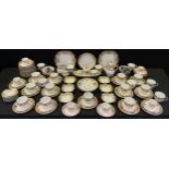 A Noritake gilt floral tea set for twelve, (pattern number 44318), inc. tea plates, tea cups and