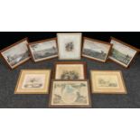 Pictures and prints - 19th century French engravings - a part set of three hunting related prints; a