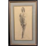 Nathan David Ballerina signed, pencil sketch, 54cm x 28cm.