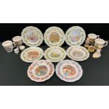 Royal Doulton Brambly Hedge - figures, Dusty Dogwood & Poppy Eyebright; four seasons plates, other