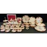 Royal Albert Old Country Roses table service for six; with comprising clock, coasters, photo