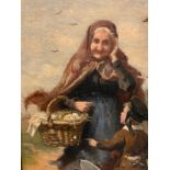 Everton Sainsbury (1849 - 1885) A Bit Hard O' Hearing signed, dated 1884, paper label to verso, 45cm
