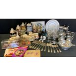 Coronation 1977 coach; commemorative ceramics; six Babysham glasses; stein tankards; plated ware;