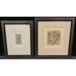 Carl March (British 1959-), by and after, 'K' dry point engraving, 15cm x 10cm, 45/50; another,