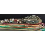 Fishing Rods and Reels - House of Hardy Sovereign 2 piece rod, 275cm long; others Leeds, Milbro etc;