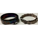 A silver bangle, Birmingham 1967, boxed; another, Birmingham 1971 (2)