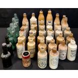 Advertising Bottles - stoneware ginger beer bottles including W. E. Burrows, Derby; W.Simpson,