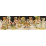 A collection of Royal Albert and Beswick Beatrix Potter models, including Mrs Tiggy Winkle, Jemima