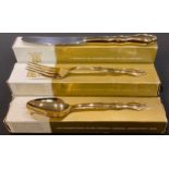 A set of Rogers Brothers Golden Anniversary pattern gold plated flatware for six place settings,