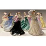 A Royal Doulton figure, Rose HN3709; others, Sarah HN3978, Rebecca HN4041, Georgia HN4457; Happy