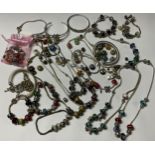 Jewellery - a collection of Pandora type bracelets, necklaces, charms, etc