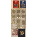 Coins - a collection of Crowns; a bronze medallion; a Princess Diana enamel dollar