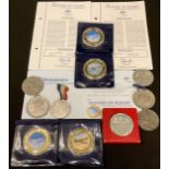 Coins and Medallions - Coronation 1953, white metal City of London medallion in box of issue, BU,