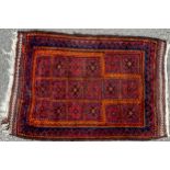 A Middle Eastern rectangular ‘prayer rug’ or carpet, 122cm x 78cm