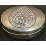 A Middle Eastern silver spice box, 5.5cm wide