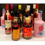 Wines aand Spirits - gin, spiced rum, gin liqueur, raspberry rum cream liqueur, mulled wine, etc (