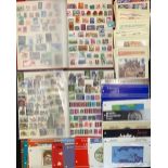 Stamps - a collection of Jersey and Guernsey presentation packs; a quantity of stamp cards; GB and