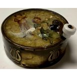 A 19th century French child's hand cranked cylindrical music box