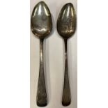 A George IV silver serving spoon, London 1821; another, George III, London 1799, 110g