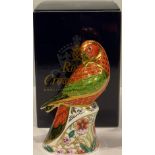 A Royal Crown Derby paperweight, Lorikeet, special commission, limited edition 499/2,500, gold