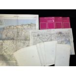 A set of fourteen Ministry of Defence Ordnance Survey maps, c.1965; four other local ordnance survey