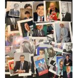 Political Interest - a collection of political press photographs and cards, some with autographs and