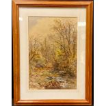 F J Widgery (1861 - 1942) The Woodland Brook signed, watercolour, 48cm x 32cm