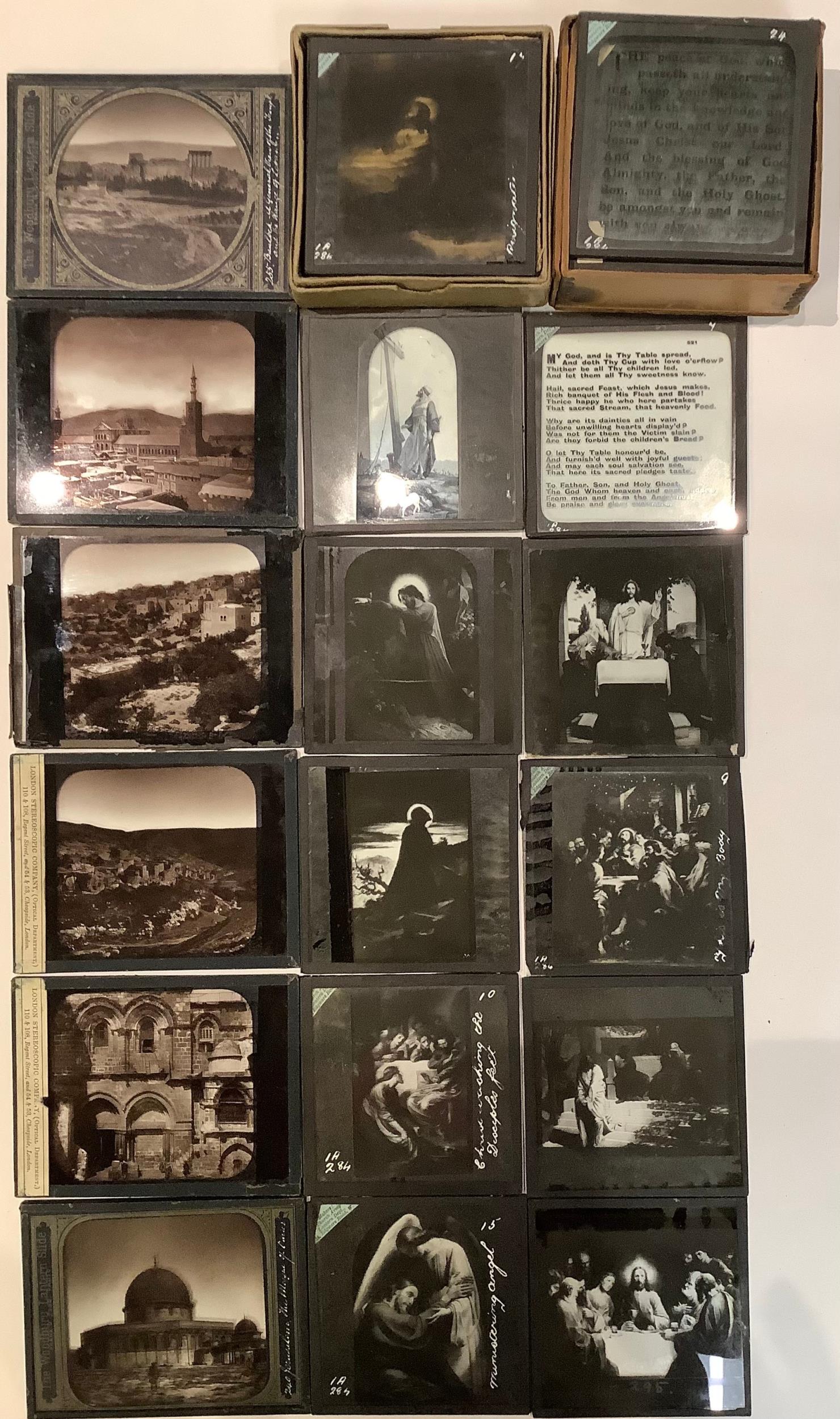 Photography - a collection of magic lantern slides, The Woodbury, Jerusalem, the Mosque of Omar;