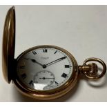 A Limit gold plated hunter pocket watch